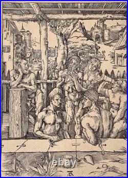 Albrecht Dürer woodcut Men's bath Christian art Albrecht Dürer woodcut Men's bath Christian art