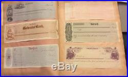 Album collection Chèques pub titre assurances exchange bank USA CUBA Chromo 1850