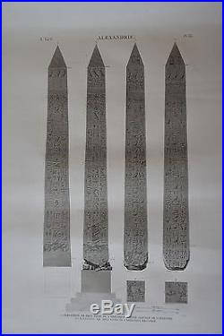 Alexandrie. Aiguille Cleopatre. Obelisque. Description Egypte