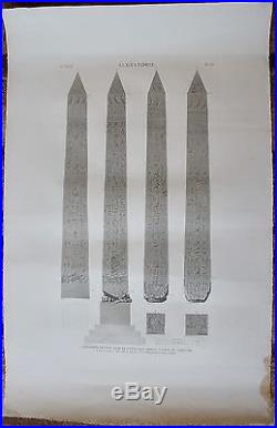 Alexandrie. Aiguille Cleopatre. Obelisque. Description Egypte