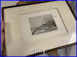 Alfred Sisley Gravure Georges Petit Eau Forte Ancien Peinture Lithographie