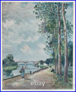 Alfred Sisley Gravure Lithographie Paysage Marine Bord De La Seine à Argenteuil