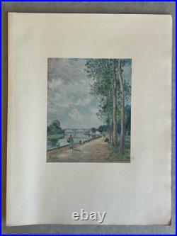 Alfred Sisley Gravure Lithographie Paysage Marine Bord De La Seine à Argenteuil Alfred Sisley Gravure Lithographie Paysage Marine Bord De La Seine à Argenteuil