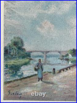 Alfred Sisley Gravure Lithographie Paysage Marine Bord De La Seine à Argenteuil