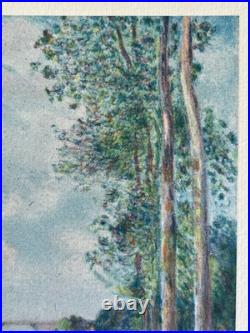 Alfred Sisley Gravure Lithographie Paysage Marine Bord De La Seine à Argenteuil Alfred Sisley Gravure Lithographie Paysage Marine Bord De La Seine à Argenteuil