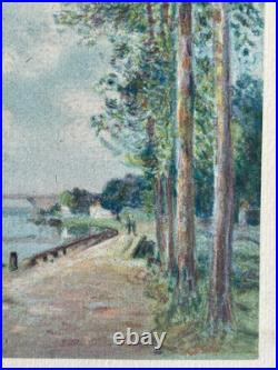 Alfred Sisley Gravure Lithographie Paysage Marine Bord De La Seine à Argenteuil