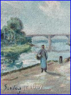Alfred Sisley Gravure Lithographie Paysage Marine Bord De La Seine à Argenteuil