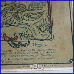 Alphonse MUCHA Affiche Originale La Plume 15 Août 1898 N°224 19X26 cm