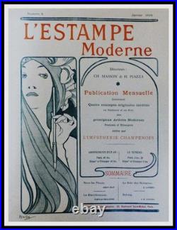 Alphonse MUCHA L'estampe moderne, lithographie originale signée 1897