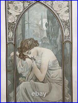 Alphonse MUCHA Repos de la nuit, 1899 Original stone lithography full margin