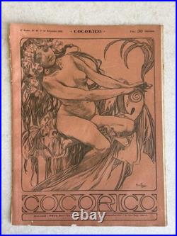 Alphonse Mucha Lithographie REVUE COCORICO 1900 Steinlen Gose Helleu Kupka