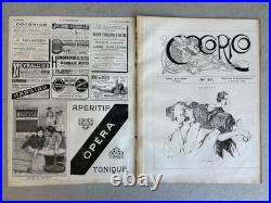 Alphonse Mucha Lithographie REVUE COCORICO 1900 Steinlen Gose Helleu Kupka