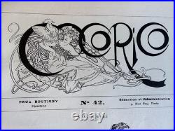 Alphonse Mucha Lithographie REVUE COCORICO 1900 Steinlen Gose Helleu Kupka
