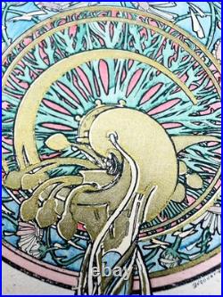 Alphonse Mucha Original Art Nouveau Lithograph c. 1900 30×22 cm