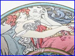 Alphonse Mucha Original Art Nouveau Lithograph c. 1900 30×22 cm