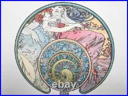 Alphonse Mucha Original Art Nouveau Lithograph c. 1900 30×22 cm