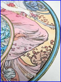 Alphonse Mucha Original Art Nouveau Lithograph c. 1900 30×22 cm