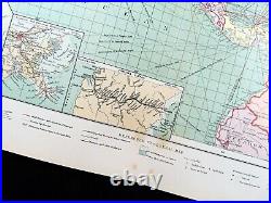 Ancien Ligne Route Carte Central Américain Océan Doublure Ouest Antilles 1905