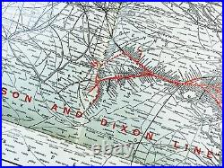 Ancien Railroad Carte The Ouest Maryland Chemin de Fer Baltimore Unis States1916
