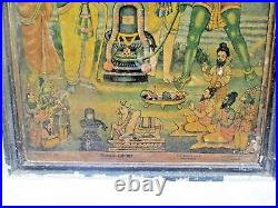 Ancien Rama Sita Hanuman Carry Shivalina Setubandha Rameswar Old Litho Print