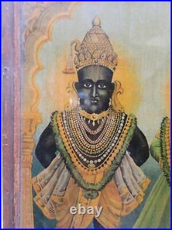 Ancienne Lithographie Ancienne Impression Dieu Hindou Seigneur Dhasharatha