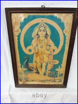 Ancienne Lithographie Vintage Ancienne Impression Dieu Hindou Seigneur