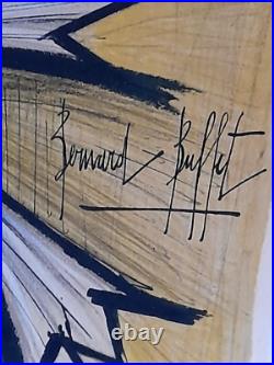 Ancienne litho originale bernard buffet les lys signée dans la planche
