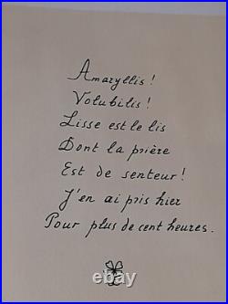 Ancienne litho originale bernard buffet les lys signée dans la planche