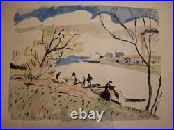 André Derain lithographie signée 56x43 Pour L'ouvre 71x53 Sur Papier Velin