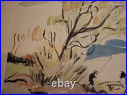 André Derain lithographie signée 56x43 Pour L'ouvre 71x53 Sur Papier Velin