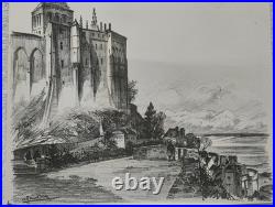André Gardin 8 Lithographies originales signées Mont Saint-Michel N°128/160