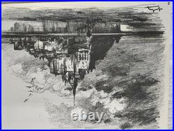 André Gardin 8 Lithographies originales signées Mont Saint-Michel N°128/160