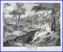 Andrea Schiavone Jupiter Io Mythologie Gravure sur Cuivre Engraving 1742