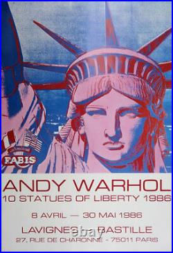 Andy WARHOL 10 Statues of Liberty AFFICHE ORIGINALE D'EPOQUE # NYC