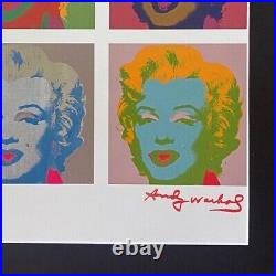 Andy Warhol 1984 Signée Génial Marilyn Monroe Imprimé Mat À 11X14