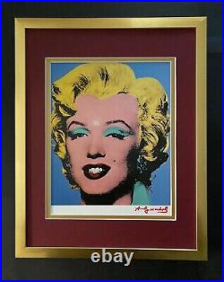 Andy Warhol 1984 Signée Génial Marilyn Monroe Imprimé Mat Et Encadré