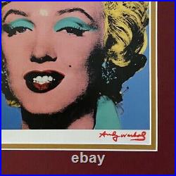 Andy Warhol 1984 Signée Génial Marilyn Monroe Imprimé Mat Et Encadré