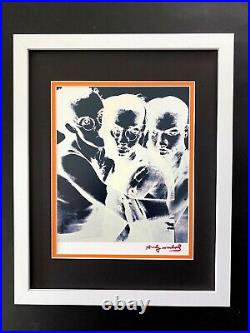 Andy Warhol + 1984 Signée Keith Haring Imprimé Mat 11X14 + Bid Aujourd'Hui