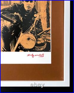 Andy Warhol + Rare 1984 Marlon Brando Imprimé Mat Et Encadré