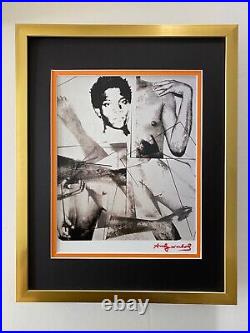 Andy Warhol + Rare 1984 Signée + Basquiat Imprimé + Mat À 11X14 B
