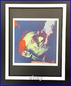 Andy Warhol + Rare 1984 Signée + Hermann Hesse Vintage Imprimé Encadré