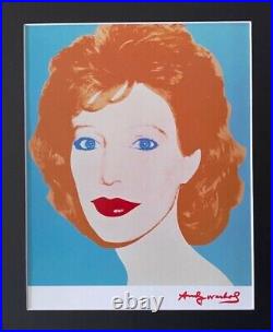 Andy Warhol + Rare 1984 Signée Linda Oxenberg Imprimé Mat 11X14 + Liste =