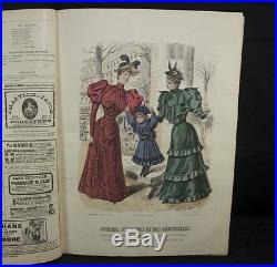 Antique La Mode Illustrée Livre 02. Jan. 1892 23. Sept. 1893 Gravures sur bois