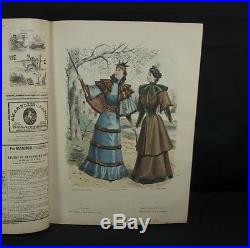 Antique La Mode Illustrée Livre 02. Jan. 1892 23. Sept. 1893 Gravures sur bois