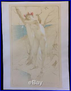 Antoine Calbet (1860 1944) L'Inconnue l' Estampe moderne 1887 XIXe nu féminin
