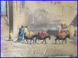 Aquatinte orientaliste, signée Maurice Romberg Marrakech Maroc