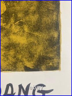 Art Lithographie Lebagang Portrait Affiche Art 1970 Gravure Personnage Estampe