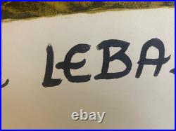 Art Lithographie Lebagang Portrait Affiche Art 1970 Gravure Personnage Estampe