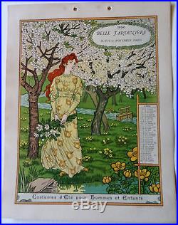 Art Nouveau-eugene Grasset Calendrier De La Belle Jardiniere 1896
