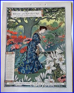 Art Nouveau-eugene Grasset Calendrier De La Belle Jardiniere 1896